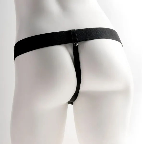 Verstellbarer Gurt mit realistischem Penis und Hoden und Vibrator, wiederaufladbar 23 cm von Fetish Fantasy Series | Fesselliebe.de