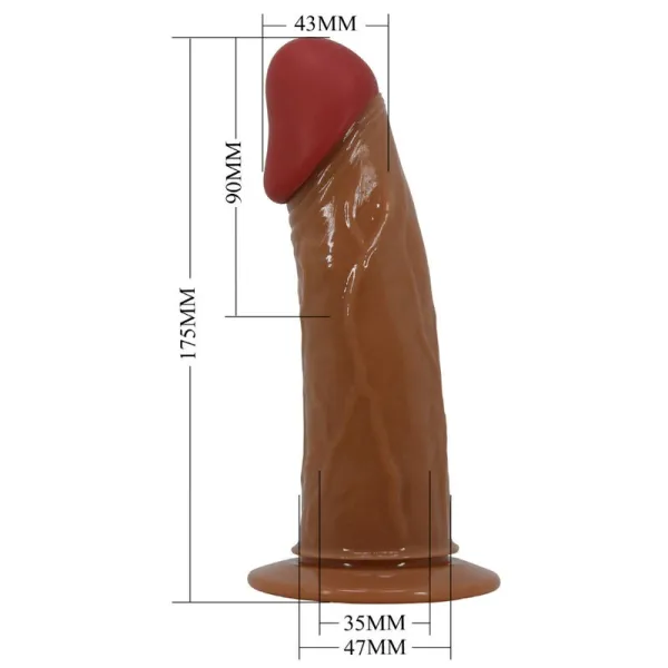 Starks Harness Slip Multi-Speed Vibration Dildo 17,5 cm Hellbraun von Pretty Love | Fesselliebe.de