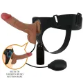 Universal Harness Slip mit Vibrierendem und Squirting-Dildo 15,5 cm Mulato von Pretty Love