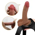 Universal Harness Slip mit Vibrierendem und Squirting-Dildo 15,5 cm Mulato von Pretty Love