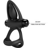 Vibrationsring 10 Vibrationen Schwarzes Silikon von Pretty Love Male | Fesselliebe.de