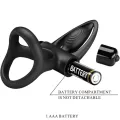 Vibrationsring 10 Vibrationen Schwarzes Silikon von Pretty Love Male