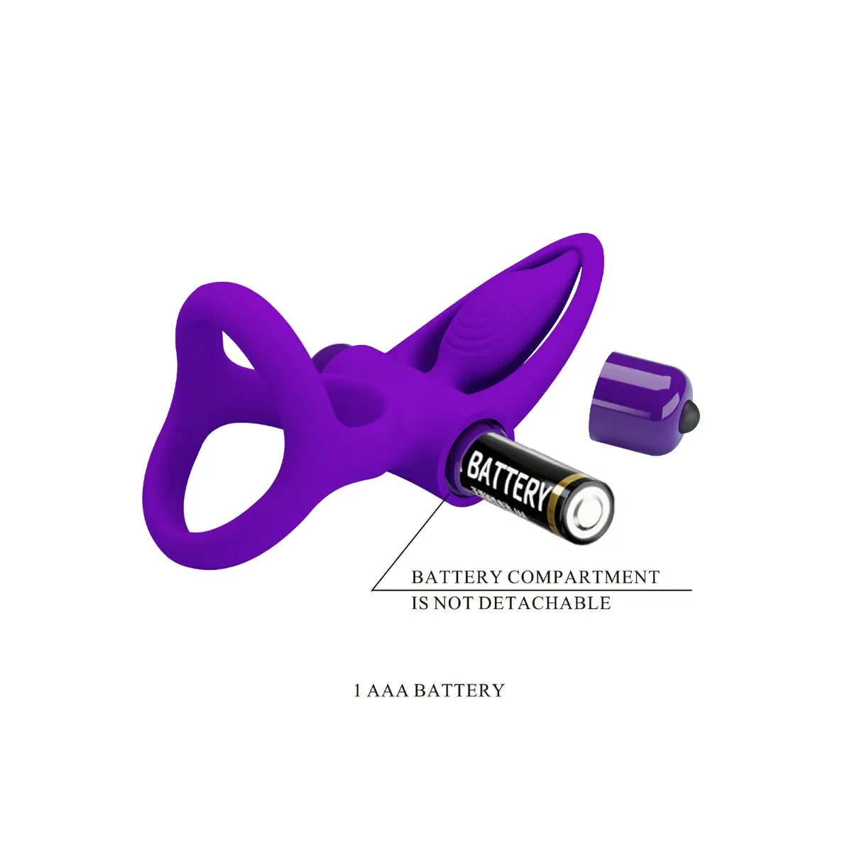 Vibratorring 10 Vibrationen Lila Silikon von Pretty Love Male | Fesselliebe.de
