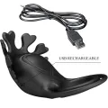 Ruben Vibratorring 7 Vibrationen Schwarzes Silikon von Pretty Love Male