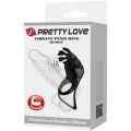 Ruben Vibratorring 7 Vibrationen Schwarzes Silikon von Pretty Love Male