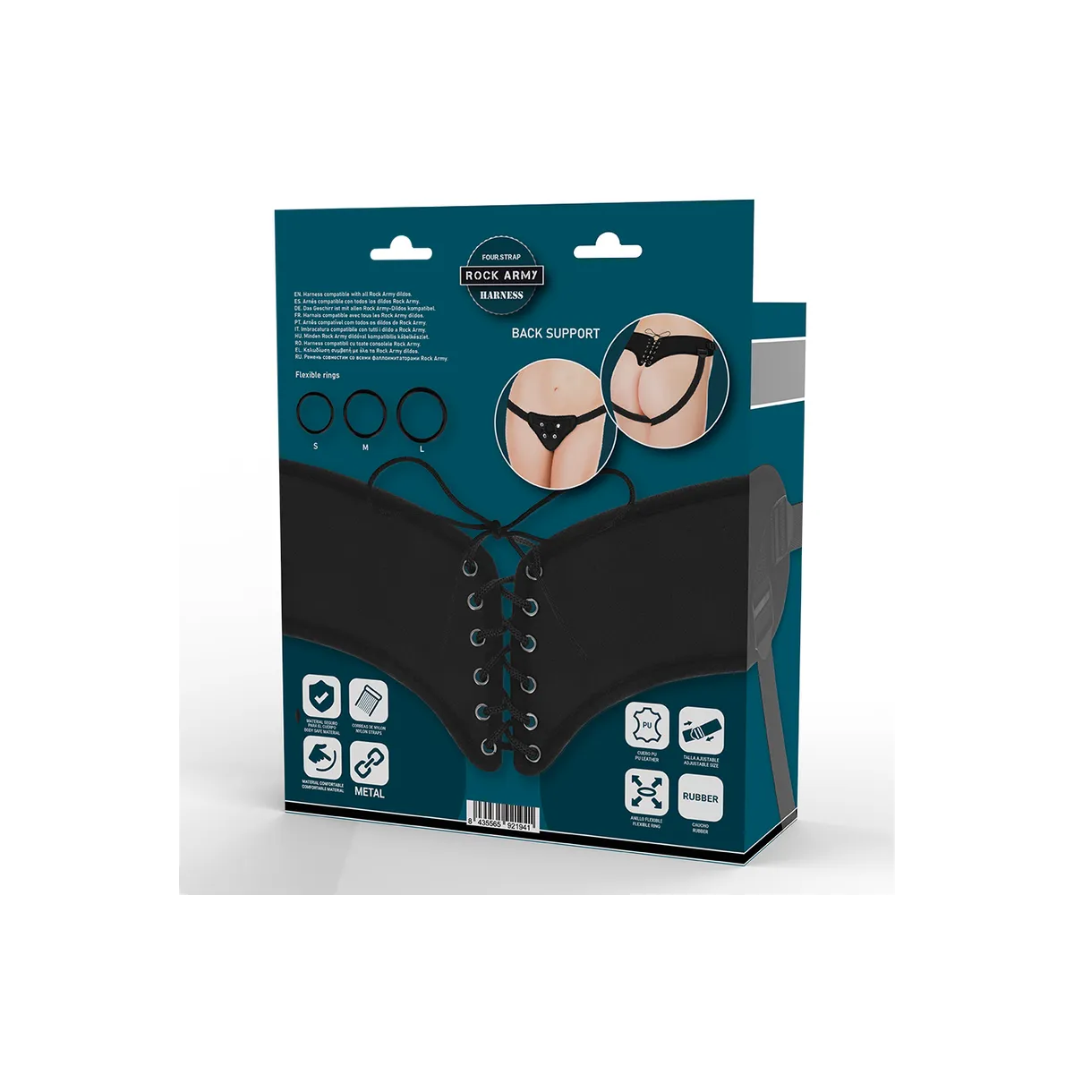 Verstellbarer Gurt und Flexible Ringe von Rock Army | Fesselliebe.de