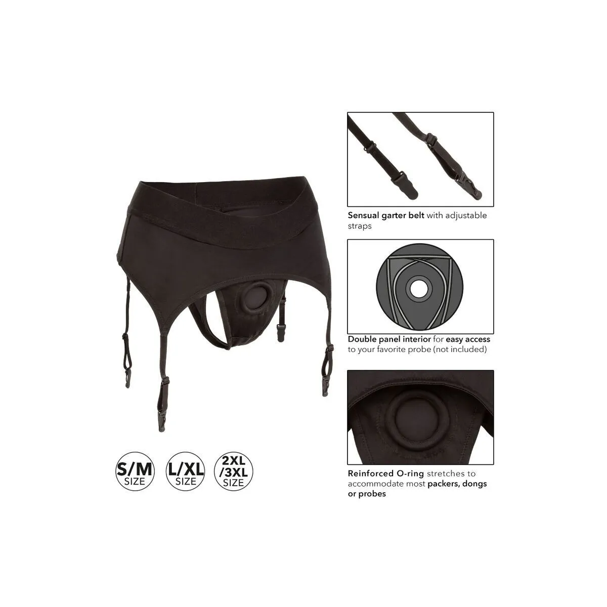 Boundless Thong mit Garter L/XL von Calexotics | Fesselliebe.de