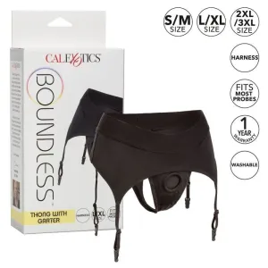 Boundless Thong mit Garter S/M von Calexotics
