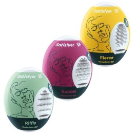 3 Masturbator Eier Riffle, Bubble & Fierce von Satisfyer Eggs | Fesselliebe.de