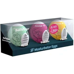 3 Masturbator Eier Riffle, Bubble & Fierce von Satisfyer Eggs