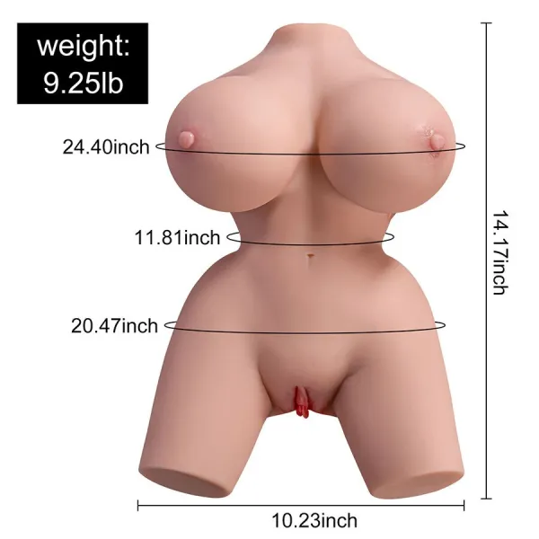 Frieda Realistischer weiblicher Torso mit Vibration 36 cm von Xise | Fesselliebe.de