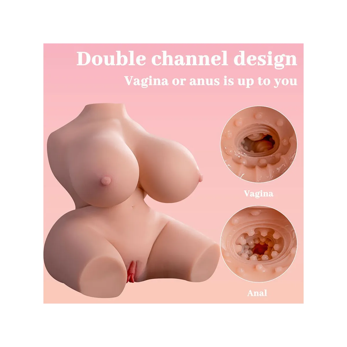 Frieda Realistischer weiblicher Torso mit Vibration 36 cm von Xise | Fesselliebe.de