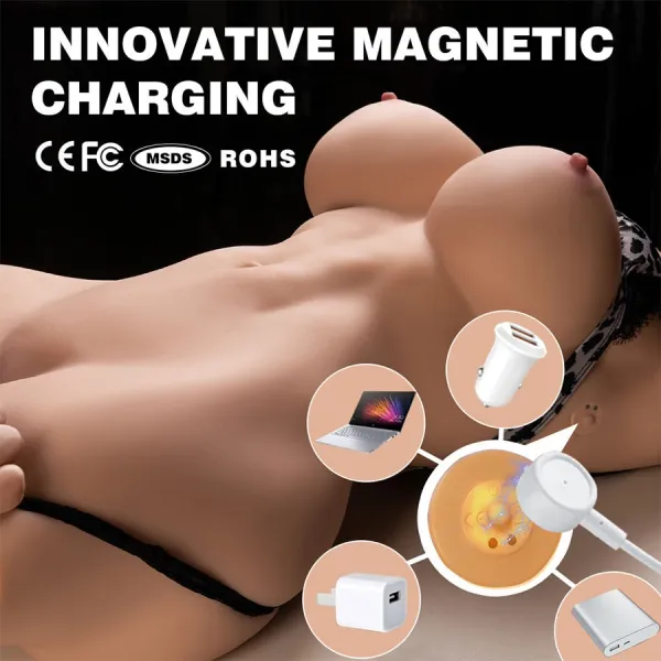 Muriel Realistischer weiblicher Torso mit Stoßfunktion, 55 cm von Xise | Fesselliebe.de