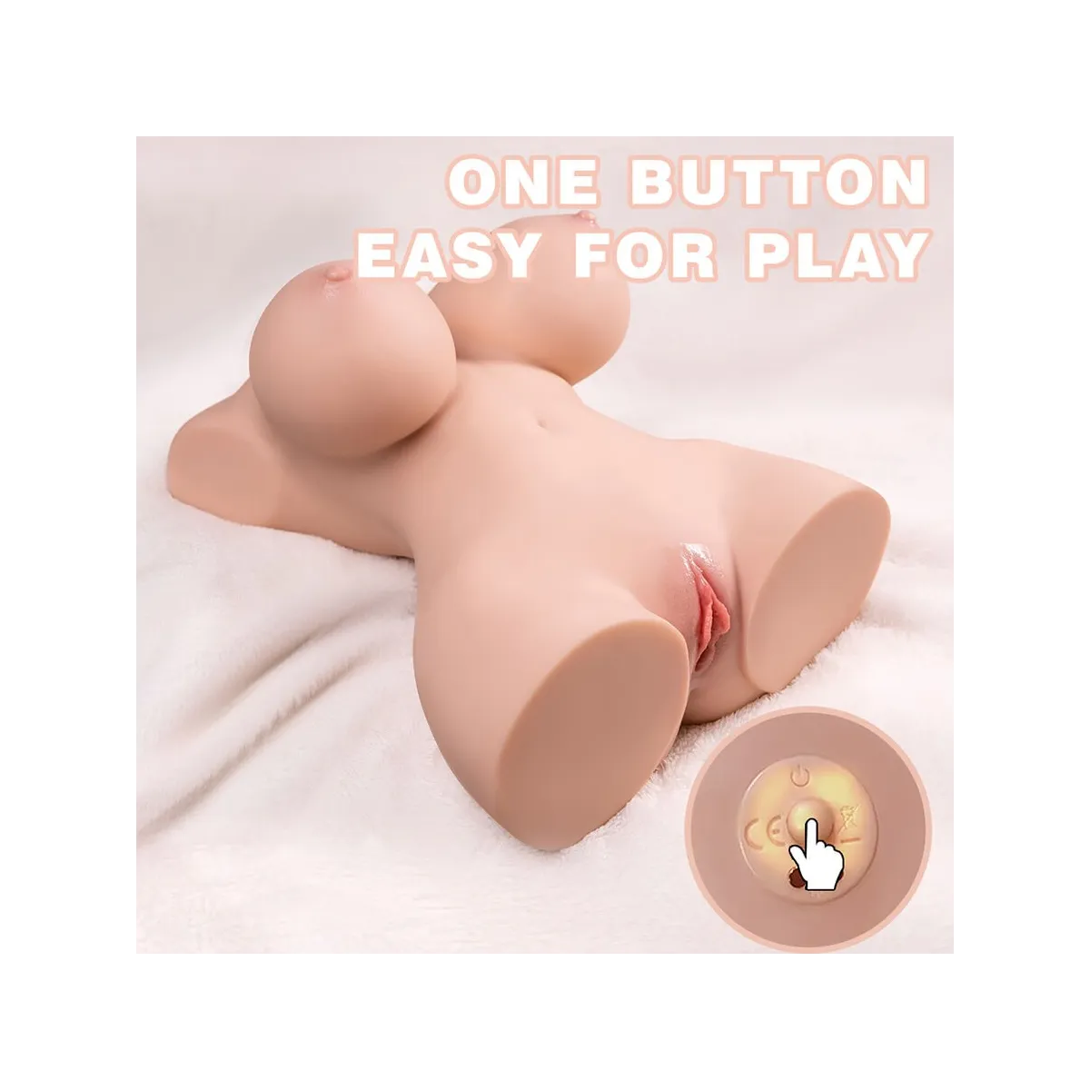 Kleiner, Realistischer Torso mit weiblicher Vibration, 40 cm von Xise | Fesselliebe.de