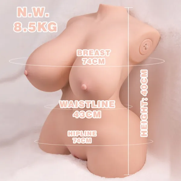 Kleiner, Realistischer Torso mit weiblicher Vibration, 40 cm von Xise | Fesselliebe.de