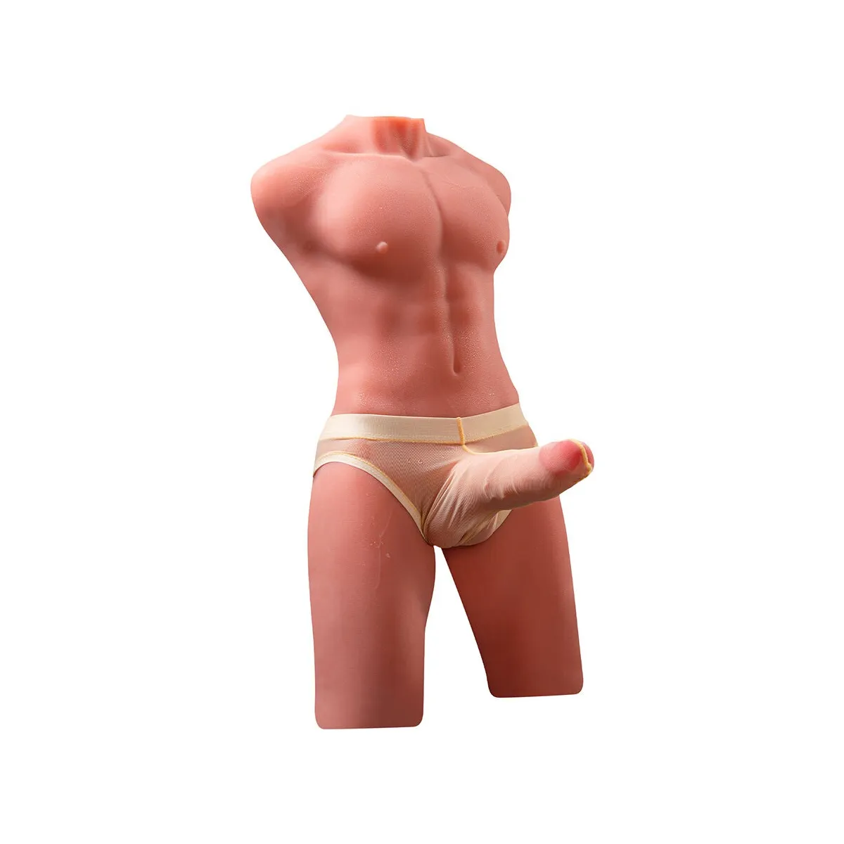 Jason Halbkörper Realistischer männlicher Torso mit Stoss- und Vibrationsmöglichkeiten 55 cm von Xise | Fesselliebe.de