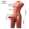 Jason Halbkörper Realistischer männlicher Torso mit Stoss- und Vibrationsmöglichkeiten 55 cm von Xise