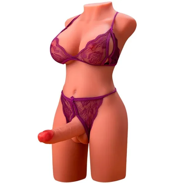 Miah Lady Boy weiblicher Torso mit Dildo mit Vibration und Stossfunktion 55 cm von Xise | Fesselliebe.de