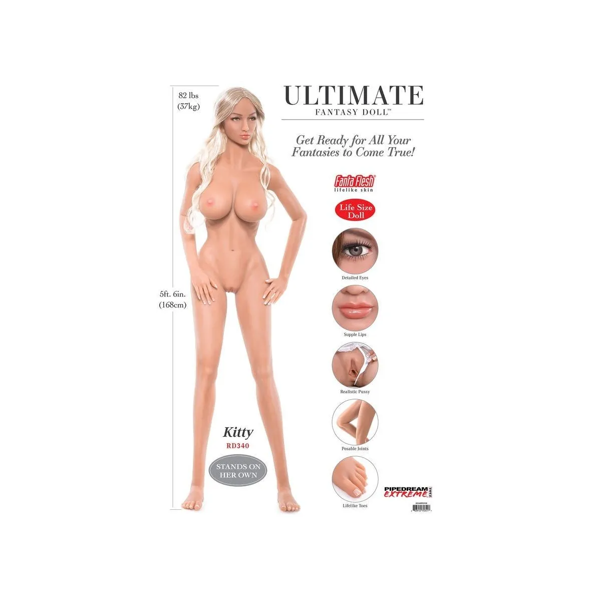 Pipedream Extreme Ultimate Fantasy Puppen Kitty 168 cm von Extreme Toyz | Fesselliebe.de