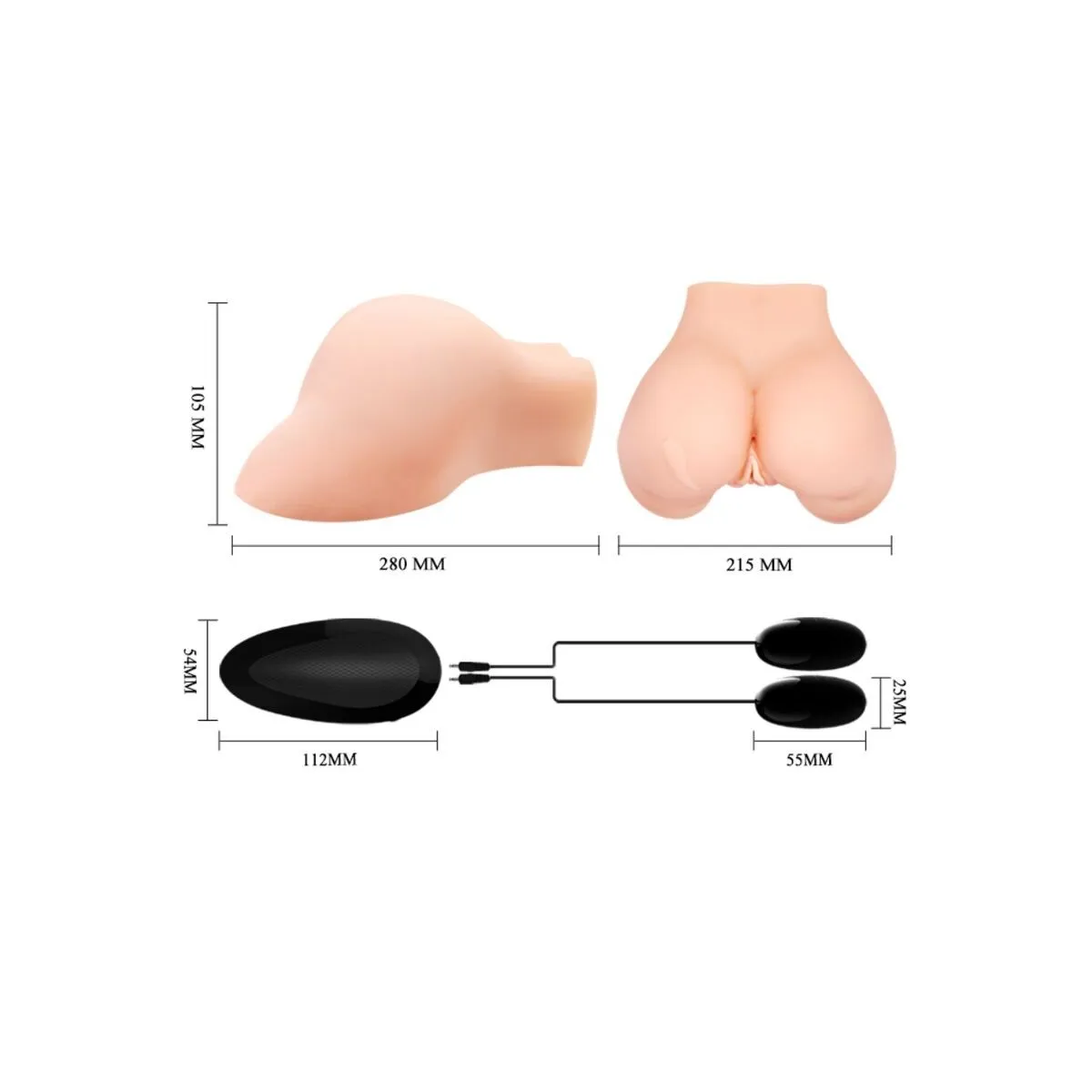 Vagina und Anus mit Realistischem Netz mit Vibration von Crazy Bull | Fesselliebe.de