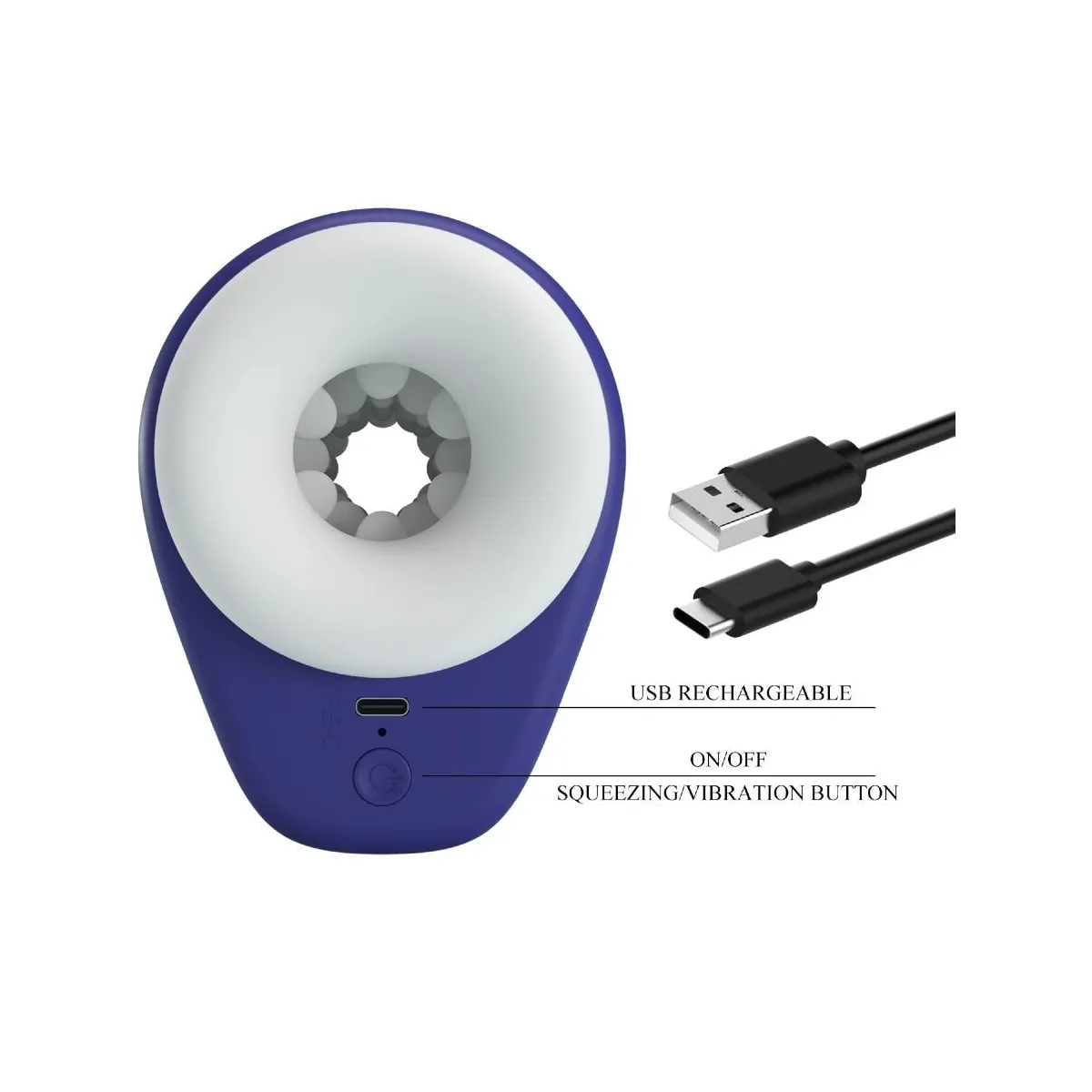 Dj Lady männlicher Masturbator mit Vibration 5 Einstellungen Lila von Pretty Love Male | Fesselliebe.de