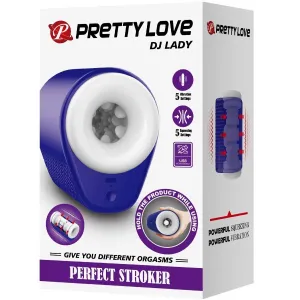 Dj Lady männlicher Masturbator mit Vibration 5 Einstellungen Lila von Pretty Love Male