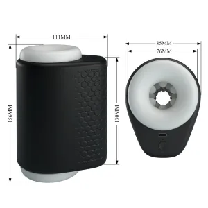 Dj Girl männlicher Masturbator mit Vibration 5 Einstellungen Negro von Pretty Love Male