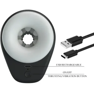 Dj Girl männlicher Masturbator mit Vibration 5 Einstellungen Negro von Pretty Love Male