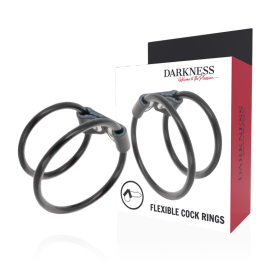 Doppelter Flexibler Penisring von Darkness Sensations | Fesselliebe.de
