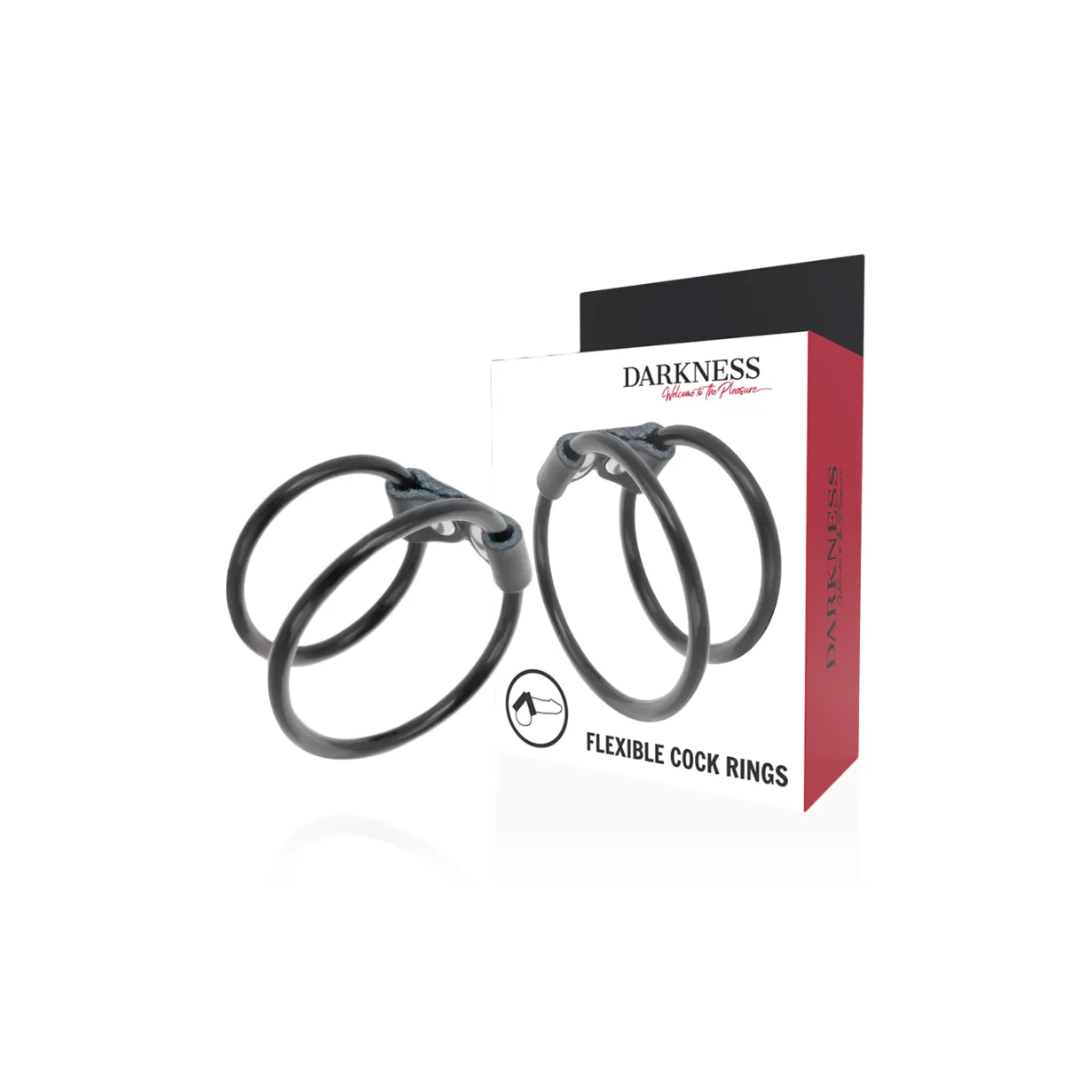 Doppelter Flexibler Penisring von Darkness Sensations | Fesselliebe.de