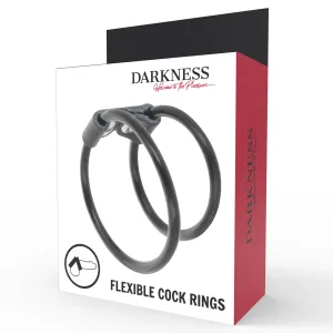 Doppelter Flexibler Penisring von Darkness Sensations