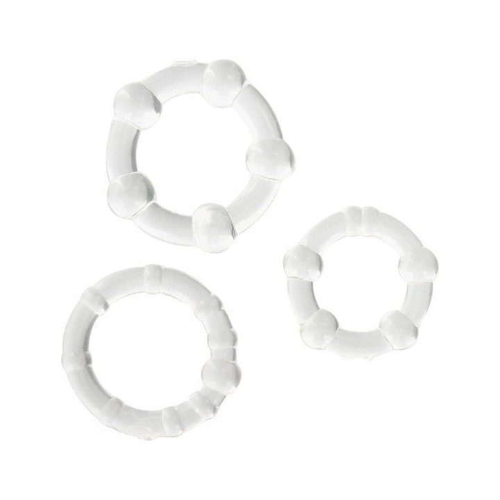 Set aus Drei Transparenten Penisringen von Seven Creations | Fesselliebe.de