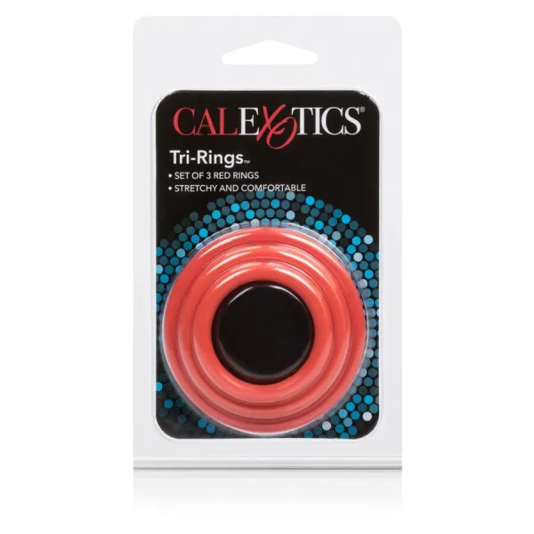 Tri-Rings Set Rot von Calexotics | Fesselliebe.de