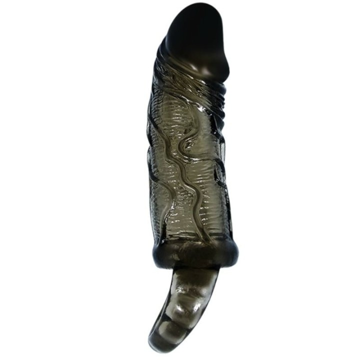 Penis Extender Cover mit Gurt für Hoden Schwarz 13,5 cm von Baile For Him | Fesselliebe.de