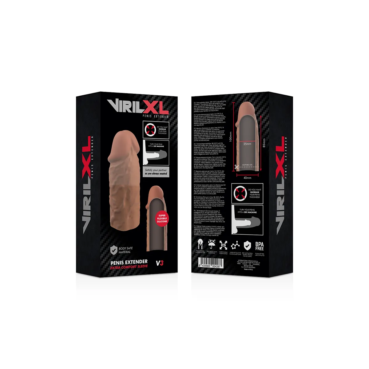 Flüssige Silikon V3 Braune Penisverlängerung von Virilxl | Fesselliebe.de