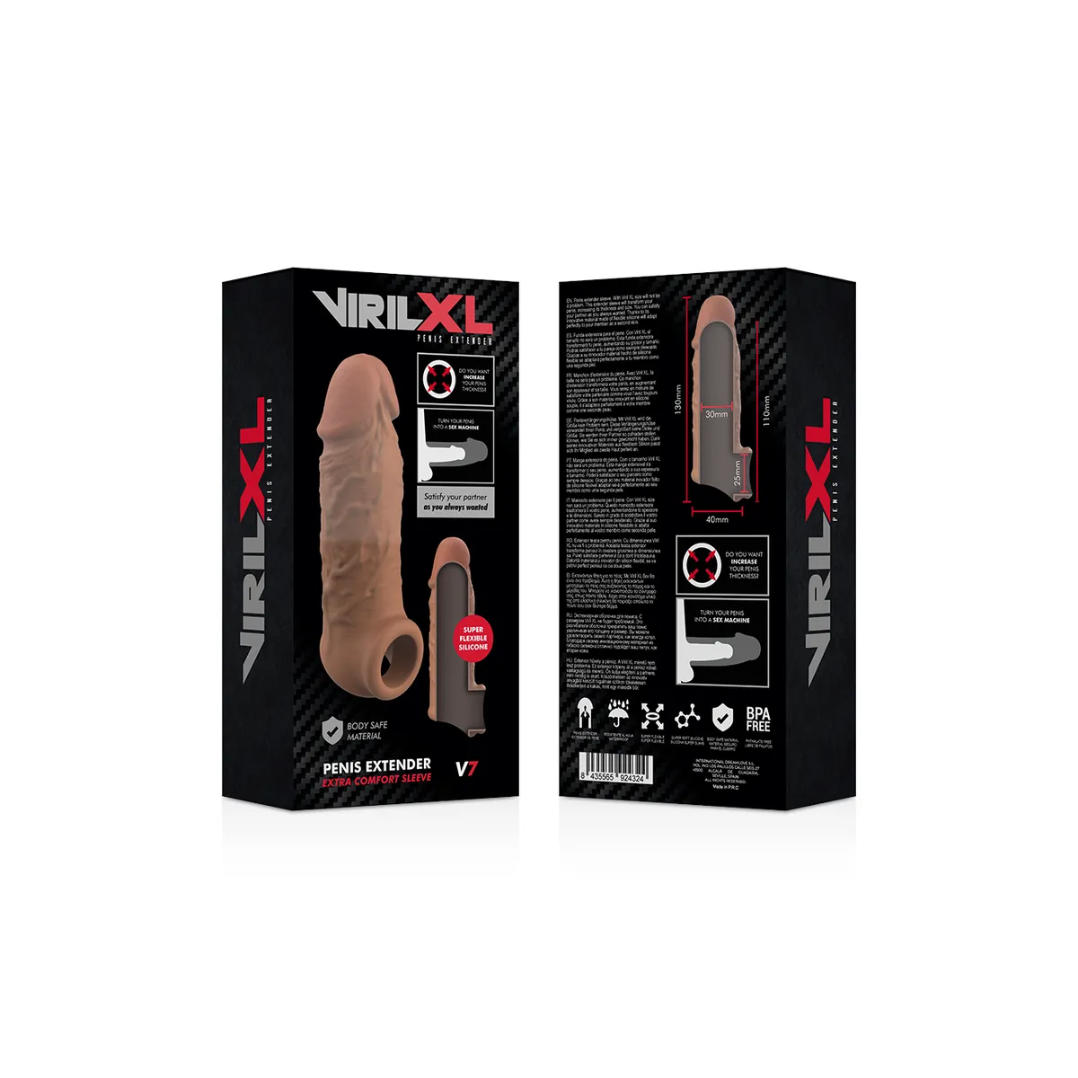 Flüssige Silikon V7 Braune Penisverlängerung von Virilxl | Fesselliebe.de