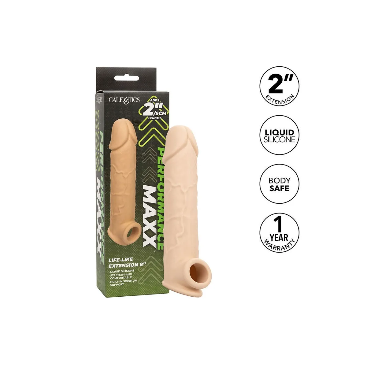 Performance Maxx Lebensnahe Extension 8 Helle Haut von Calexotics | Fesselliebe.de