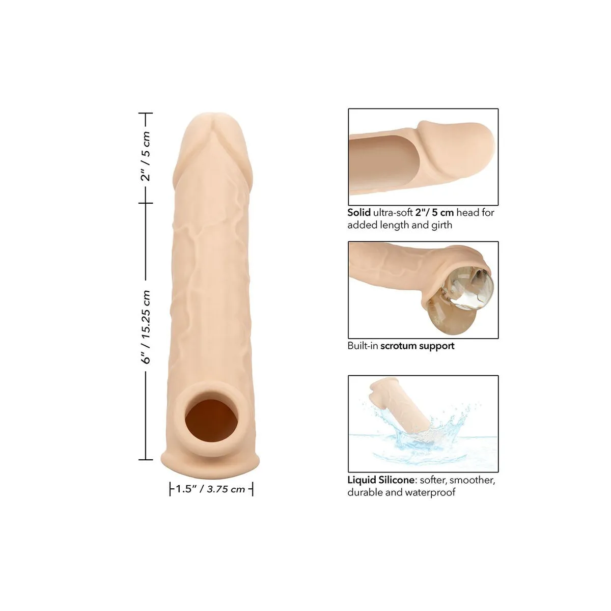 Performance Maxx Lebensnahe Extension 8 Helle Haut von Calexotics | Fesselliebe.de