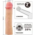 Chelsea Penishülle mit 7,6 cm Verlängerung Fleisch von Pretty Love