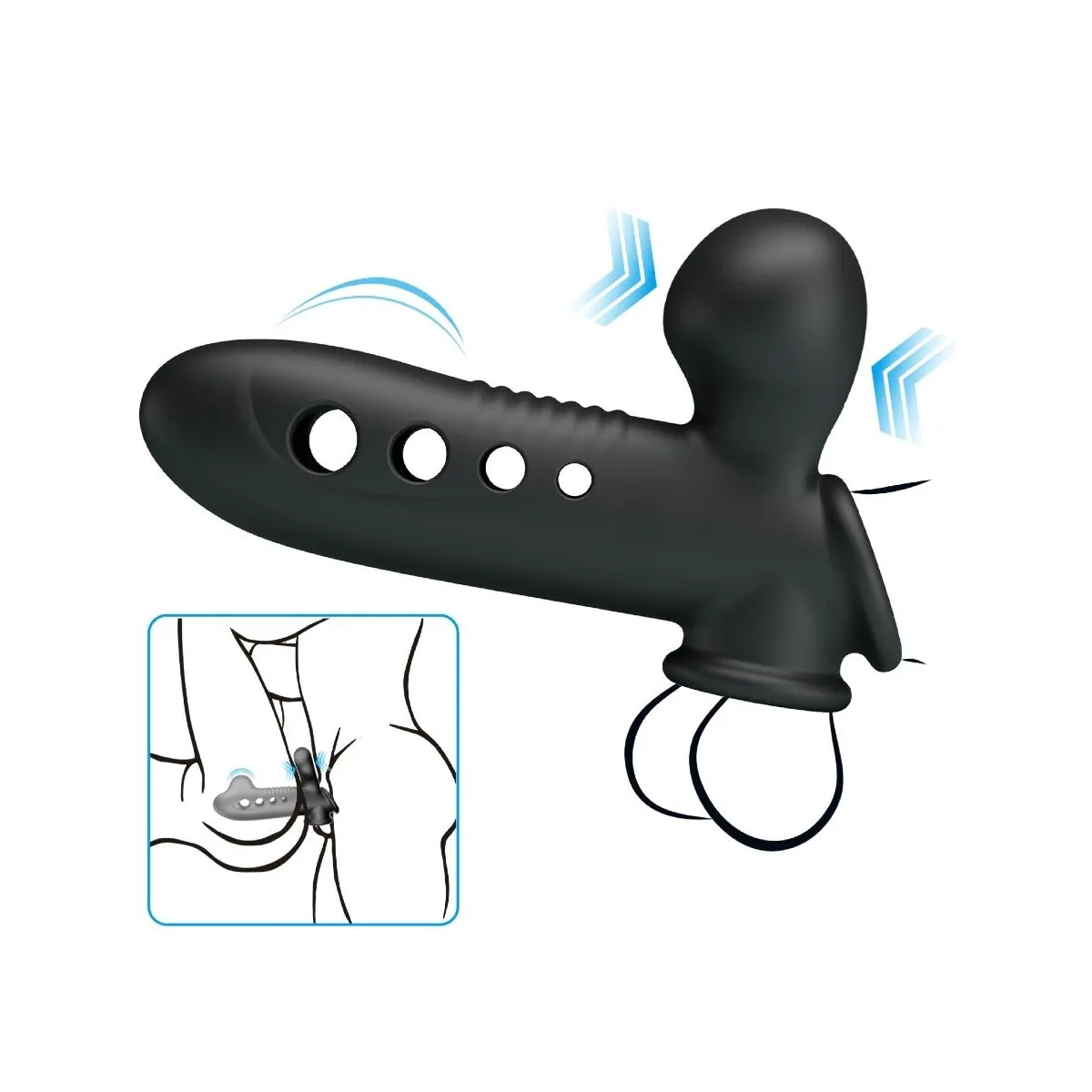 Crane Penishülle mit Airbag Schwarz von Pretty Love | Fesselliebe.de