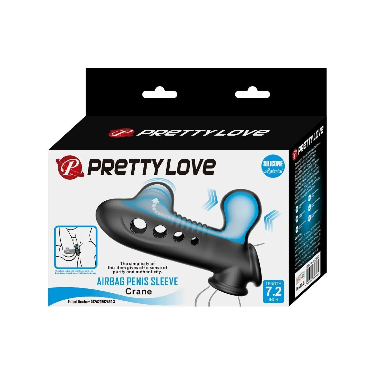 Crane Penishülle mit Airbag Schwarz von Pretty Love | Fesselliebe.de