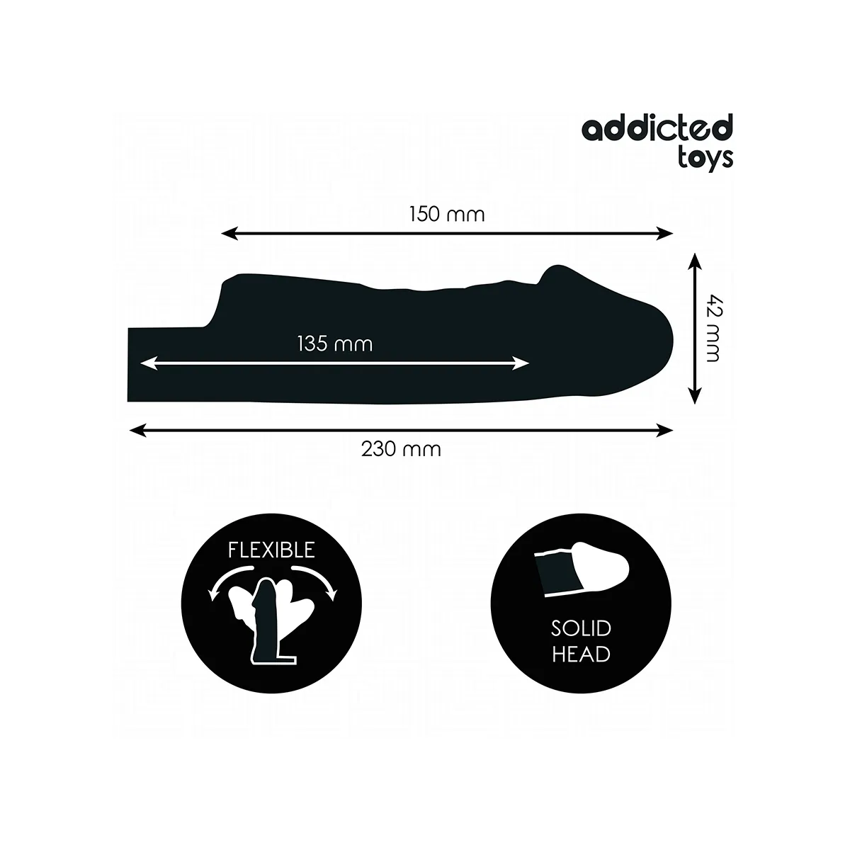 Transparente Penisverlängerung Grösse S 23 cm von Addicted Toys | Fesselliebe.de