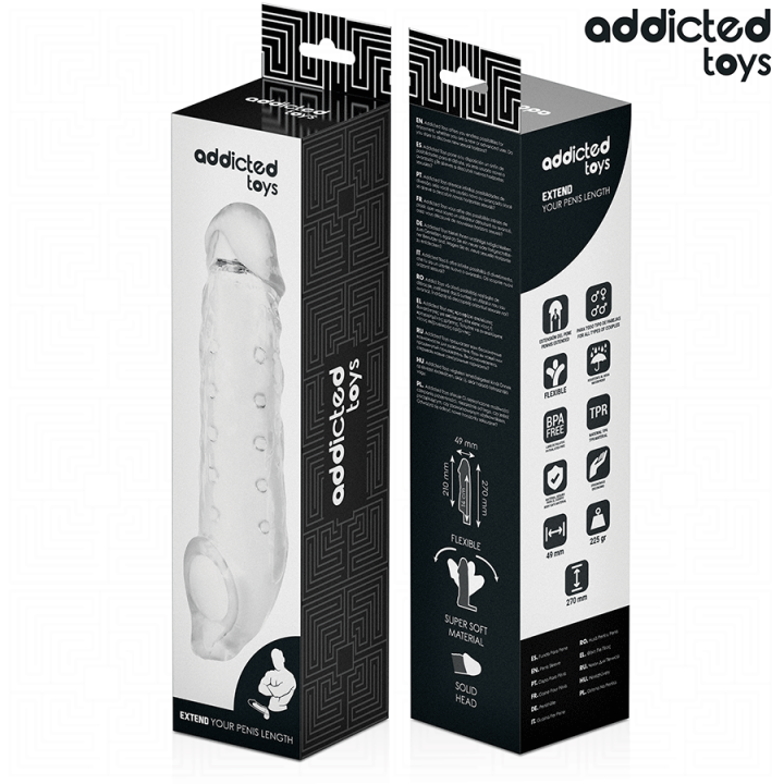 Transparente Penisverlängerung Grösse S 23 cm von Addicted Toys | Fesselliebe.de