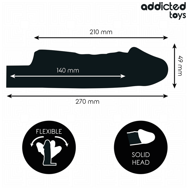 Transparente Penishülse Grösse M 27 cm von Addicted Toys | Fesselliebe.de
