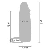 Feuchtigkeitsspendende Silikon-Vibrations-Penishülle In Karamell, 16 cm von Get Real | Fesselliebe.de