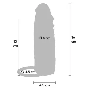 Feuchtigkeitsspendende Silikon-Vibrations-Penishülle In Karamell, 16 cm von Get Real