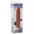 Feuchtigkeitsspendende Silikon-Vibrations-Penishülle In Karamell, 20 cm von Get Real