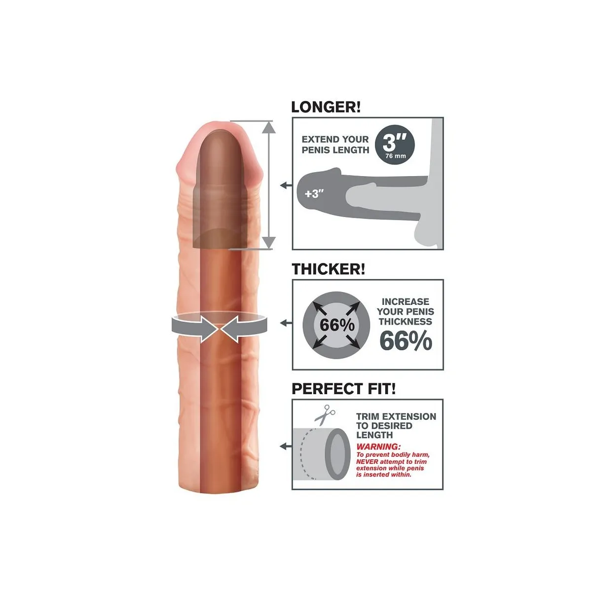 Mega 3 Extension Flesh von Fantasy X-Tensions | Fesselliebe.de