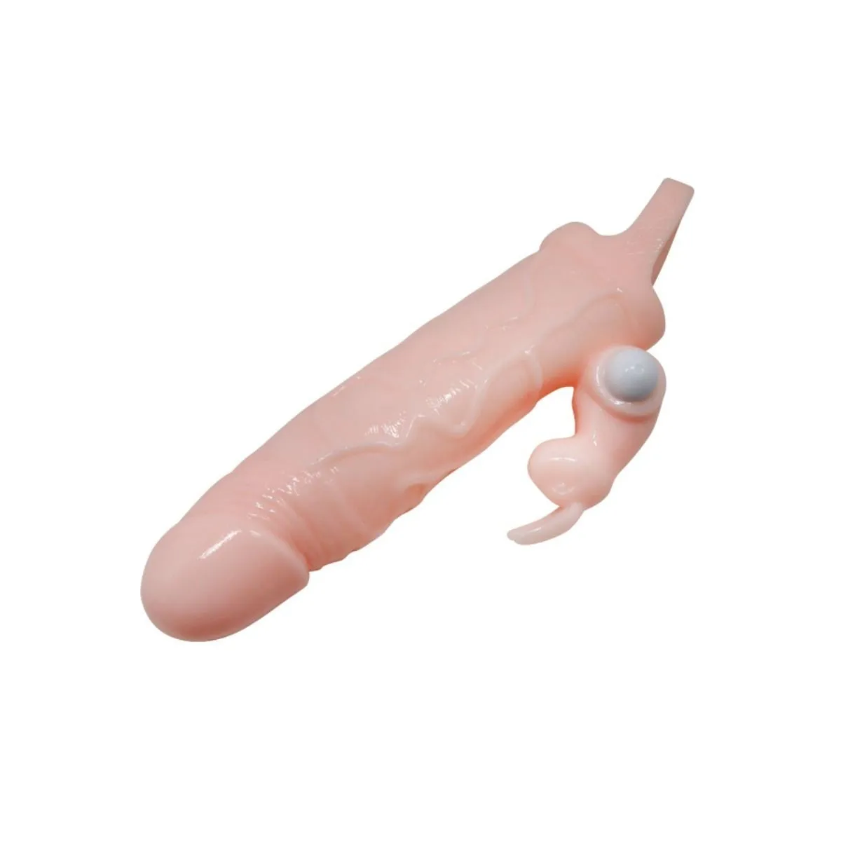 Brave Man Penisabdeckung mit Rabbit und Doppelmotor Fleisch 16,5 cm von Baile For Him | Fesselliebe.de