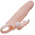 Brave Man Penisabdeckung mit Rabbit und Doppelmotor Fleisch 16,5 cm von Baile For Him